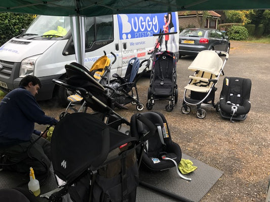 We did it again! Buggy Wash at the A3 Baby Barn Autumn Baby Event - Buggy Pitstop